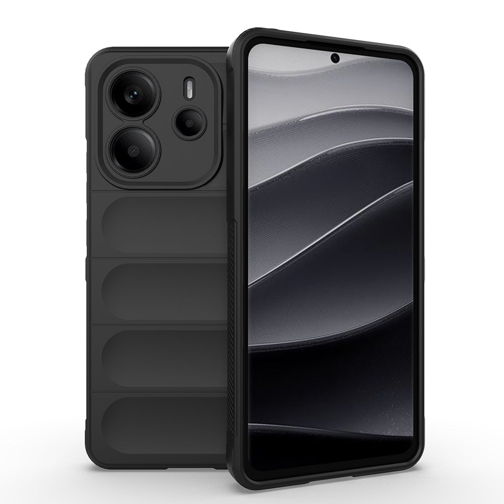 Xiaomi Redmi Note 14 4G Kılıf Esnek TPU Oyuklu Arka Yüzey Tasarımlı Zore Etnik Silikon Kapak