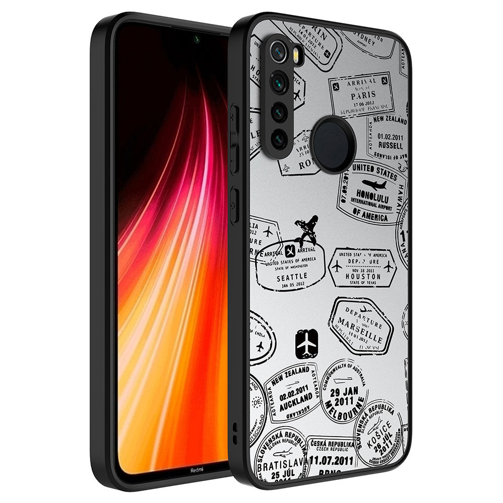 Xiaomi Redmi Note 8 Kılıf Aynalı Desenli Kamera Korumalı Parlak Zore Mirror Kapak Seyahat