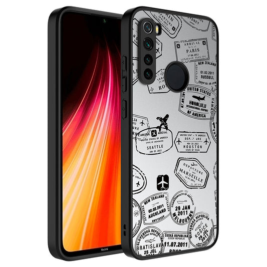Xiaomi Redmi Note 8 Kılıf Aynalı Desenli Kamera Korumalı Parlak Zore Mirror Kapak Seyahat