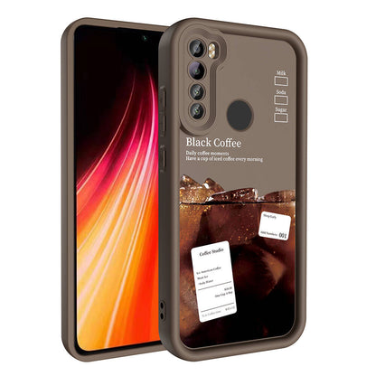 Xiaomi Redmi Note 8 Kılıf Kamera Korumalı Baskılı Arka Yüzey Zore Klas Kapak Açık Kahve