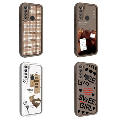 Xiaomi Redmi Note 8 Kılıf Kamera Korumalı Baskılı Arka Yüzey Zore Klas Kapak Beyaz