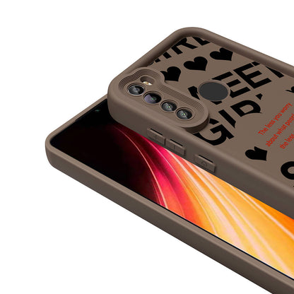 Xiaomi Redmi Note 8 Kılıf Kamera Korumalı Baskılı Arka Yüzey Zore Klas Kapak Beyaz