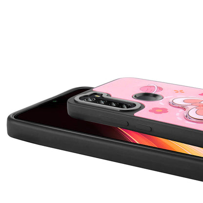 Xiaomi Redmi Note 8 Kılıf Parlayan Kabartmalı İkonik Figürlü Zore Amas Silikon Kapak Siyah