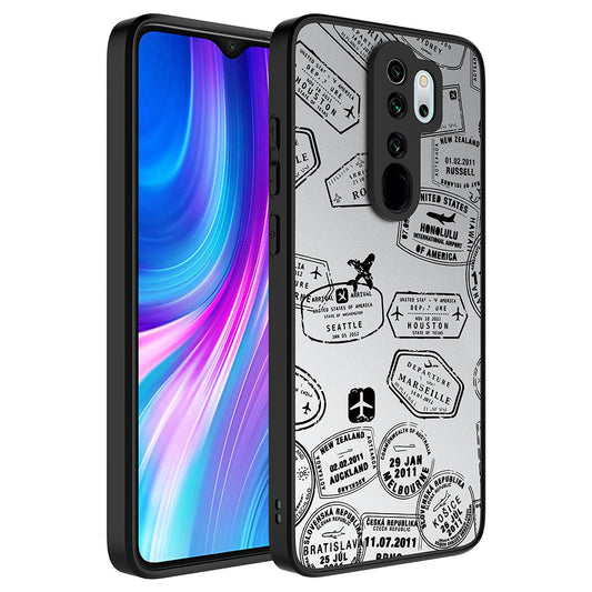 Xiaomi Redmi Note 8 Pro Kılıf Aynalı Desenli Kamera Korumalı Parlak Zore Mirror Kapak Seyahat