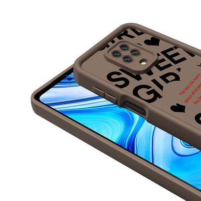 Xiaomi Redmi Note 9 Pro Kılıf Kamera Korumalı Baskılı Arka Yüzey Zore Klas Kapak Açık Kahve