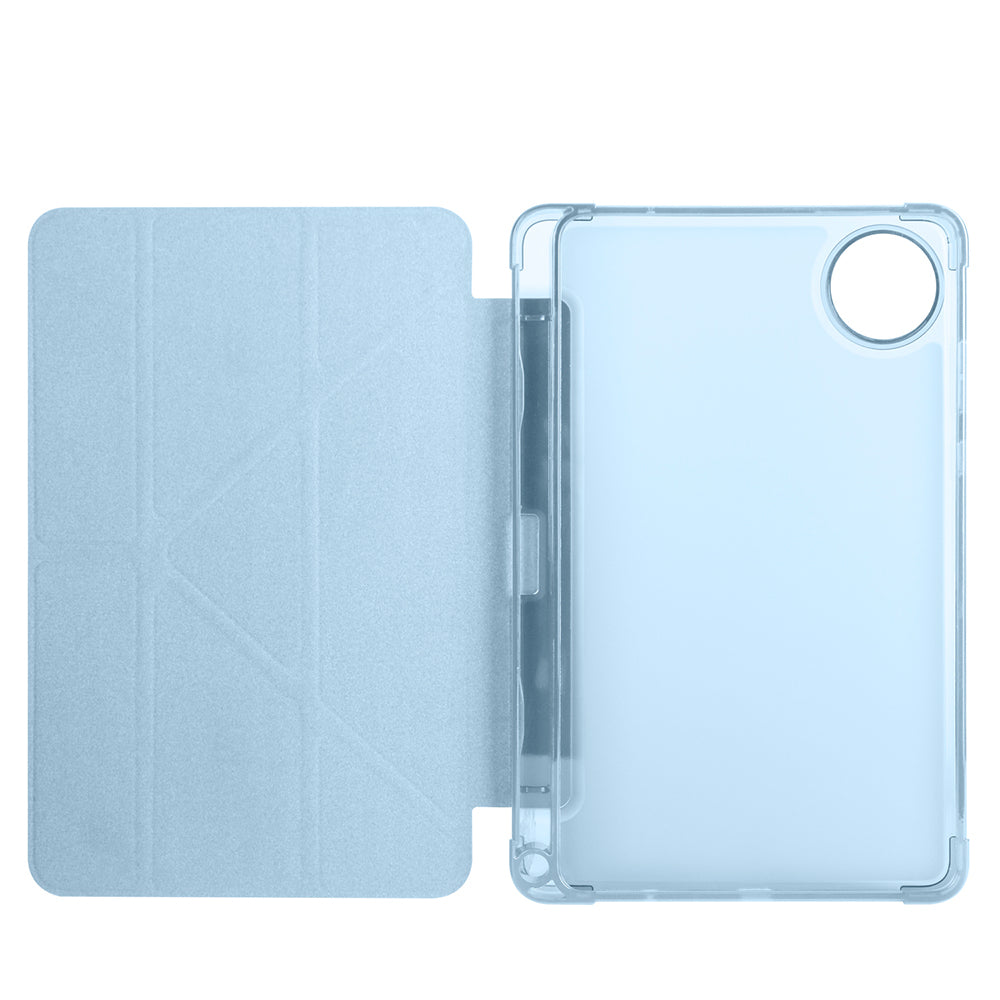 Xiaomi Redmi Pad SE 8.7 Kılıf Zore Tri Folding Kalem Bölmeli Standlı Kılıf Gri