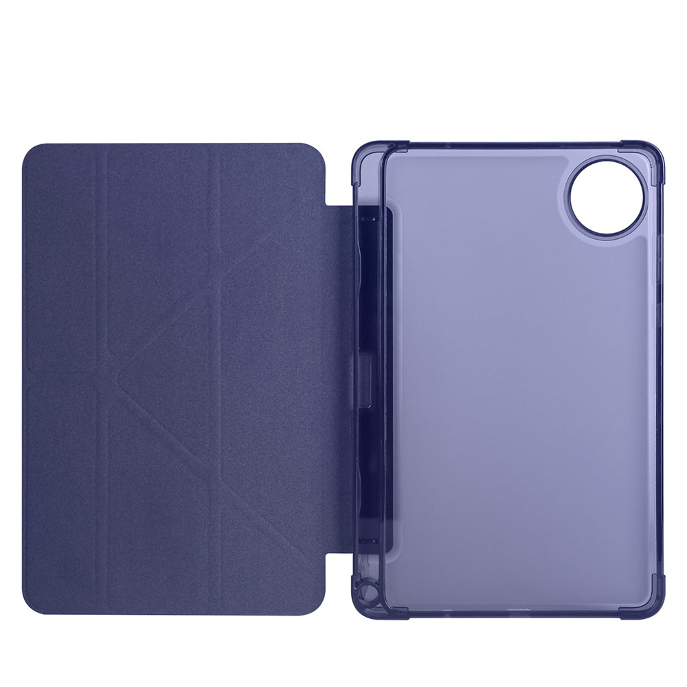 Xiaomi Redmi Pad SE 8.7 Kılıf Zore Tri Folding Kalem Bölmeli Standlı Kılıf Gri