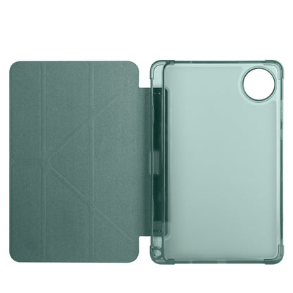 Xiaomi Redmi Pad SE 8.7 Kılıf Zore Tri Folding Kalem Bölmeli Standlı Kılıf Koyu Yeşil