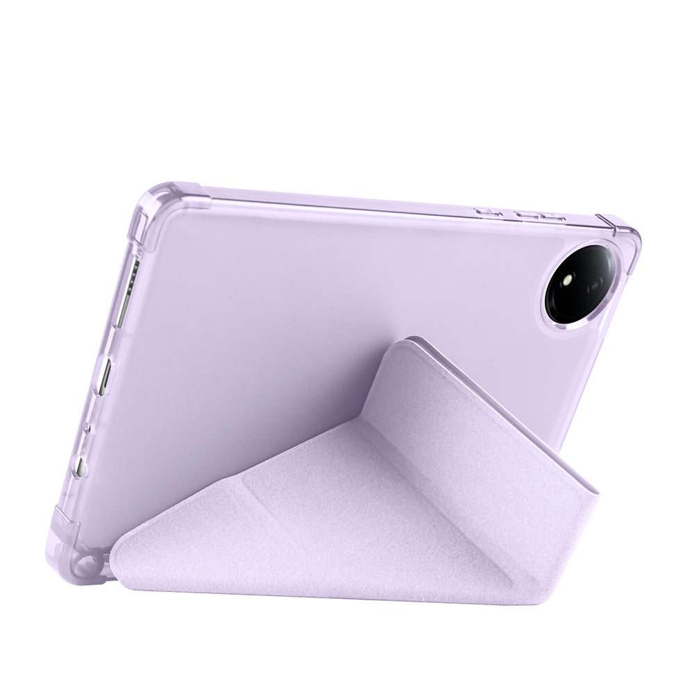 Xiaomi Redmi Pad SE 8.7 Kılıf Zore Tri Folding Kalem Bölmeli Standlı Kılıf Gri