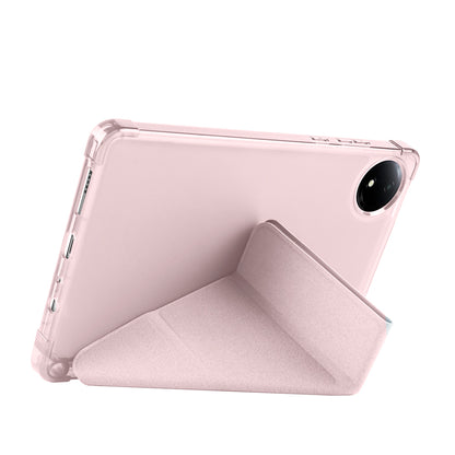 Xiaomi Redmi Pad SE 8.7 Kılıf Zore Tri Folding Kalem Bölmeli Standlı Kılıf Rose Gold