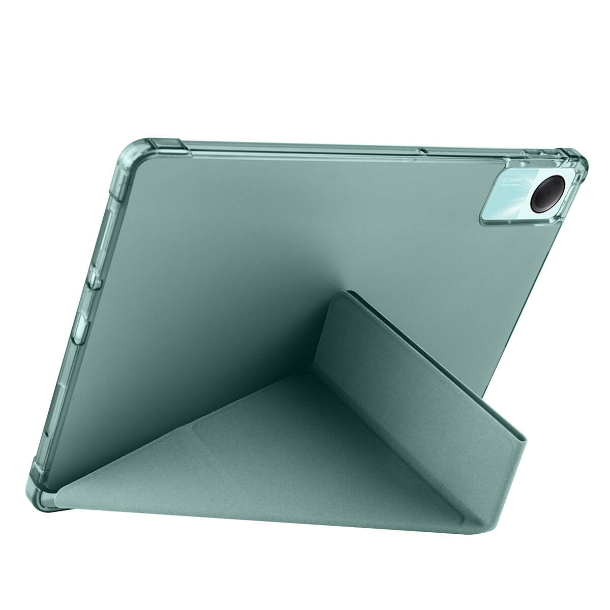 Xiaomi Redmi Pad SE Kılıf Zore Tri Folding Kalem Bölmeli Standlı Kılıf Siyah