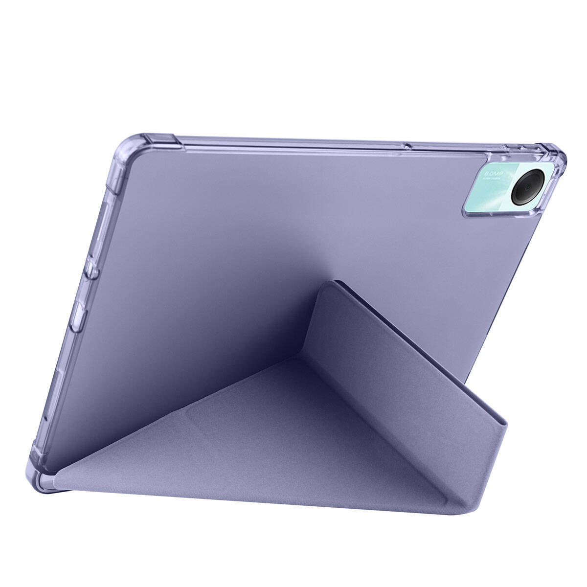 Xiaomi Redmi Pad SE Kılıf Zore Tri Folding Kalem Bölmeli Standlı Kılıf Mavi