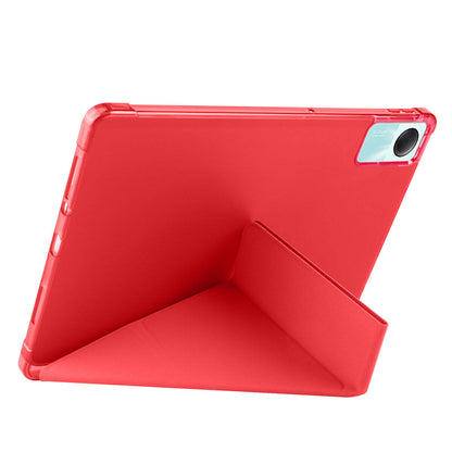 Xiaomi Redmi Pad SE Kılıf Zore Tri Folding Kalem Bölmeli Standlı Kılıf Rose Gold