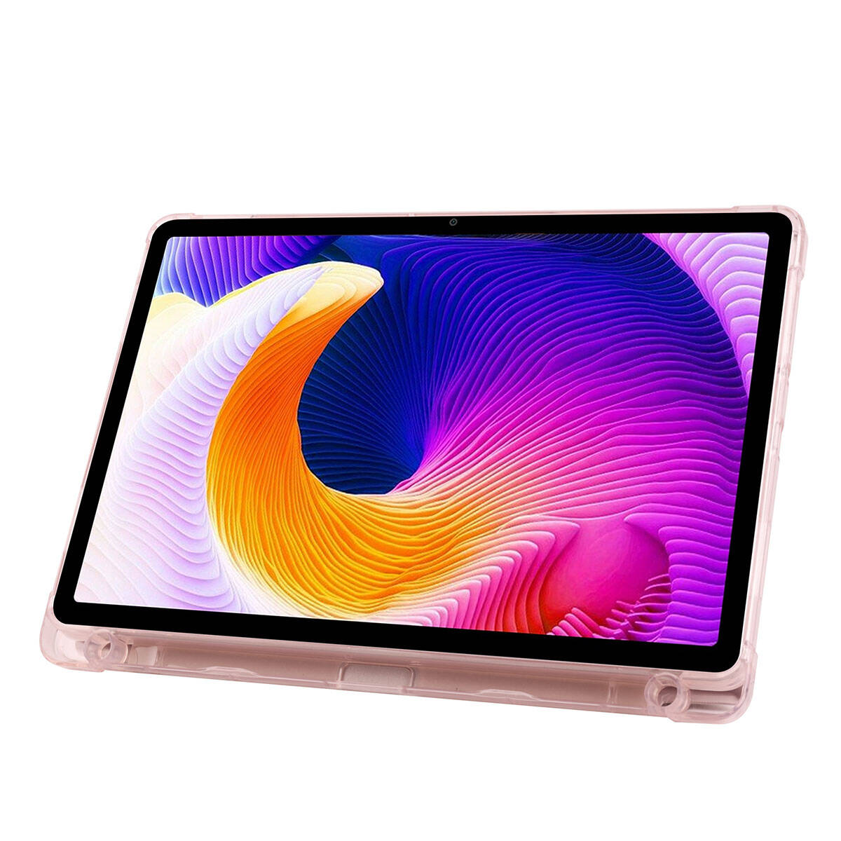 Xiaomi Redmi Pad SE Kılıf Zore Tri Folding Kalem Bölmeli Standlı Kılıf Kırmızı