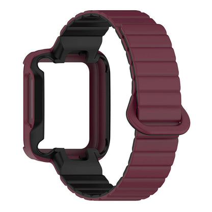 Xiaomi Redmi Watch 1 Silikon Kordon Zore KRD-105 Strap Kayış Pembe-Mavi
