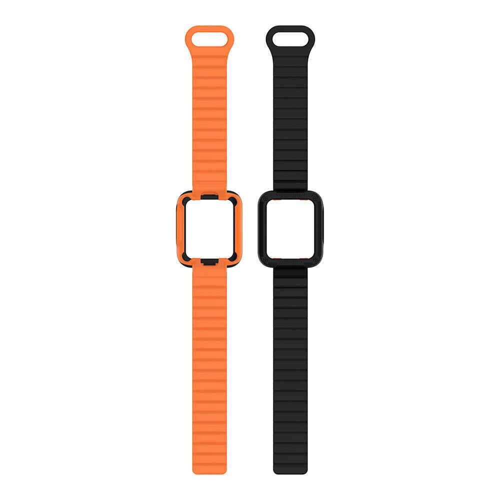 Xiaomi Redmi Watch 1 Silikon Kordon Zore KRD-105 Strap Kayış Pembe-Turuncu