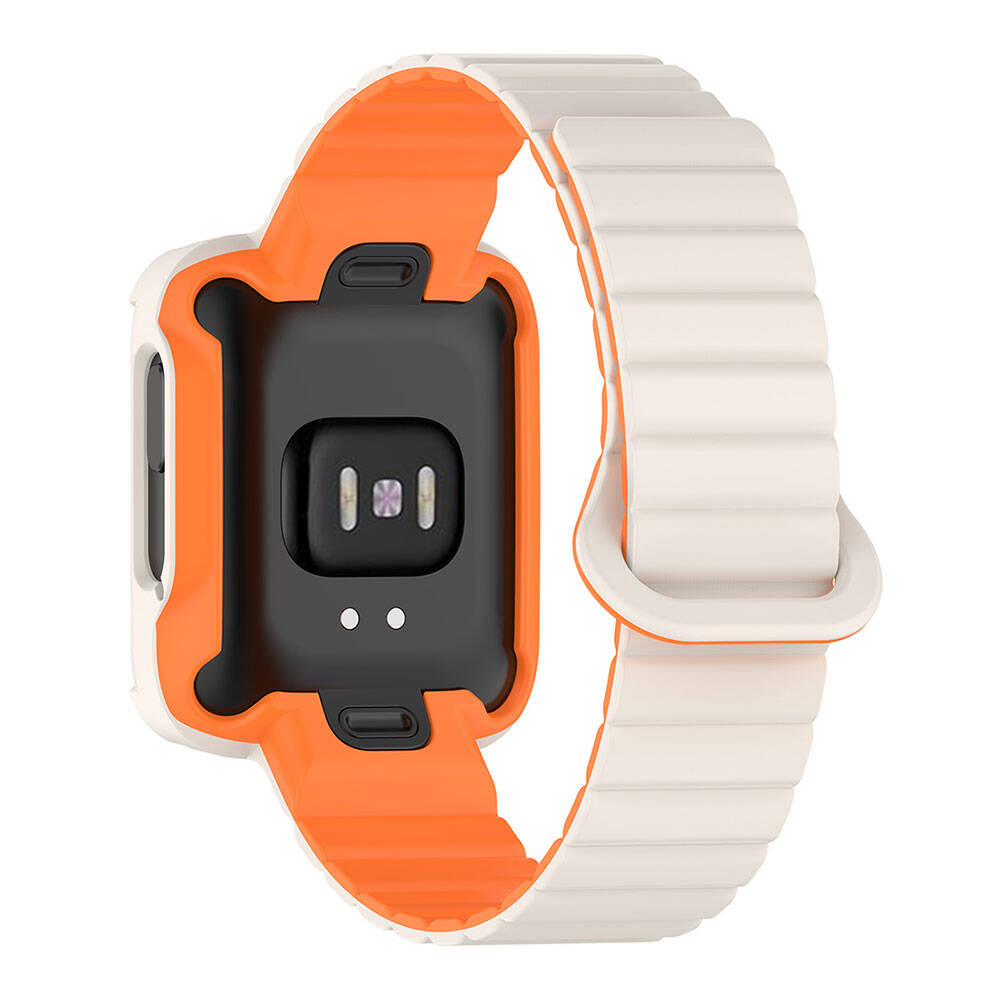 Xiaomi Redmi Watch 1 Silikon Kordon Zore KRD-105 Strap Kayış Pudra