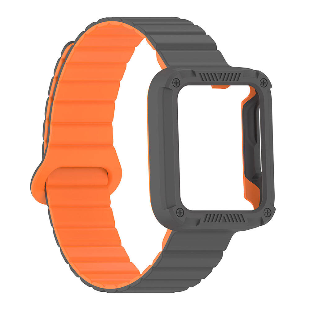 Xiaomi Redmi Watch 1 Silikon Kordon Zore KRD-105 Strap Kayış Starlight-Turuncu