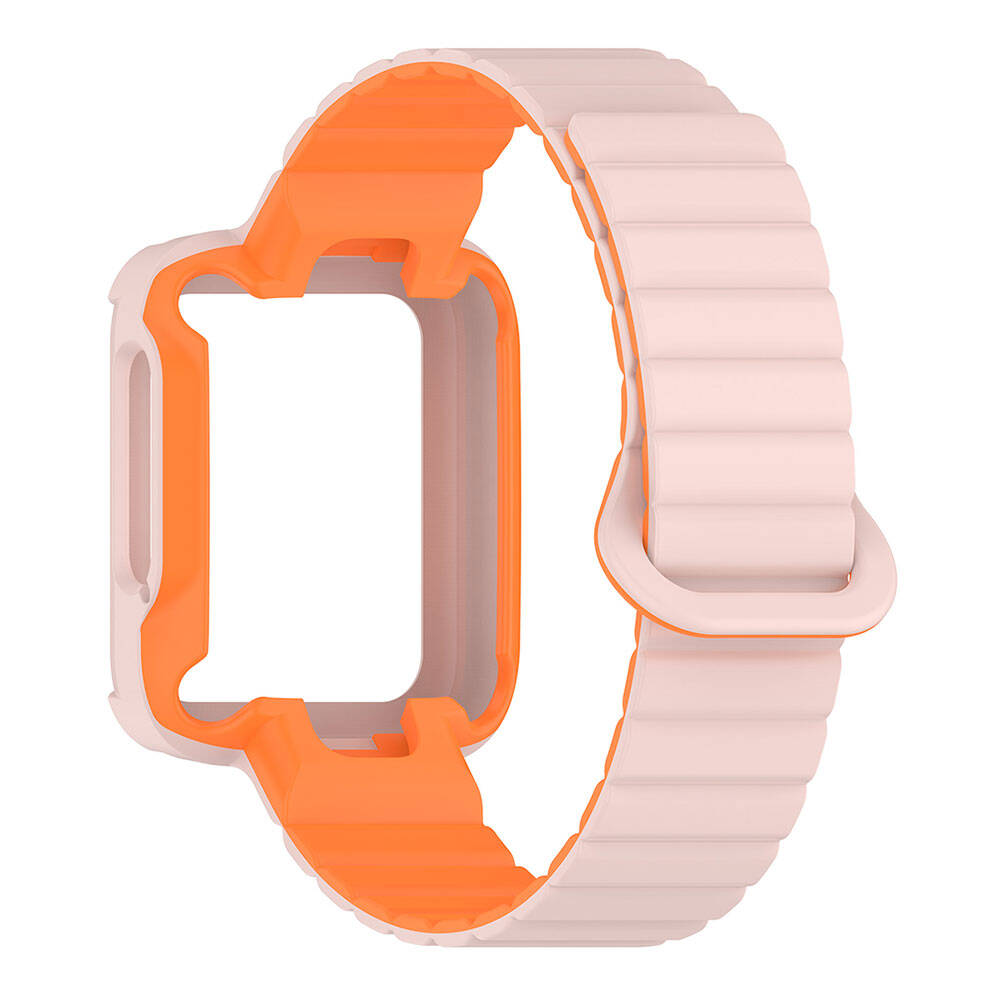 Xiaomi Redmi Watch 1 Silikon Kordon Zore KRD-105 Strap Kayış Pudra