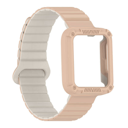Xiaomi Redmi Watch 2 Silikon Kordon Zore KRD-105 Strap Kayış Siyah-Turuncu