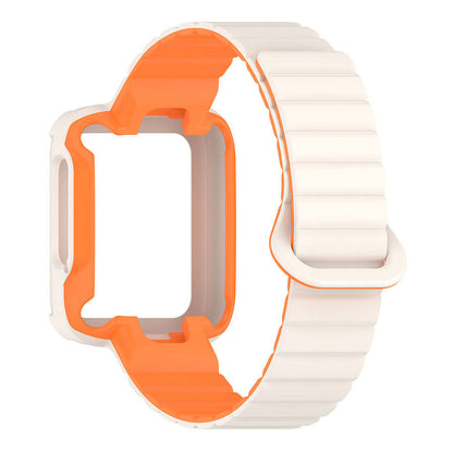 Xiaomi Redmi Watch 2 Silikon Kordon Zore KRD-105 Strap Kayış Siyah-Turuncu