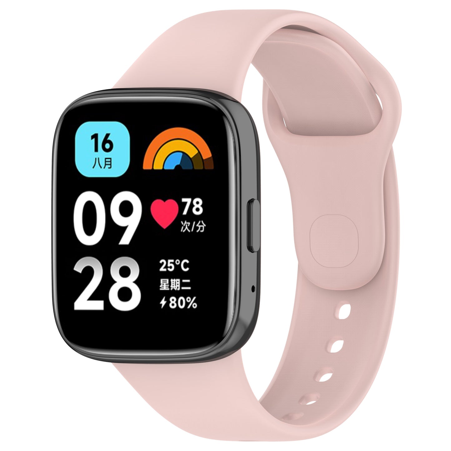 Xiaomi Redmi Watch 3 Active Zore Klasik Kordon Pembe