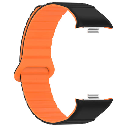 Xiaomi Redmi Watch 4 Silikon Kordon Zore KRD-105 Strap Kayış Koyu Kırmızı-Siyah
