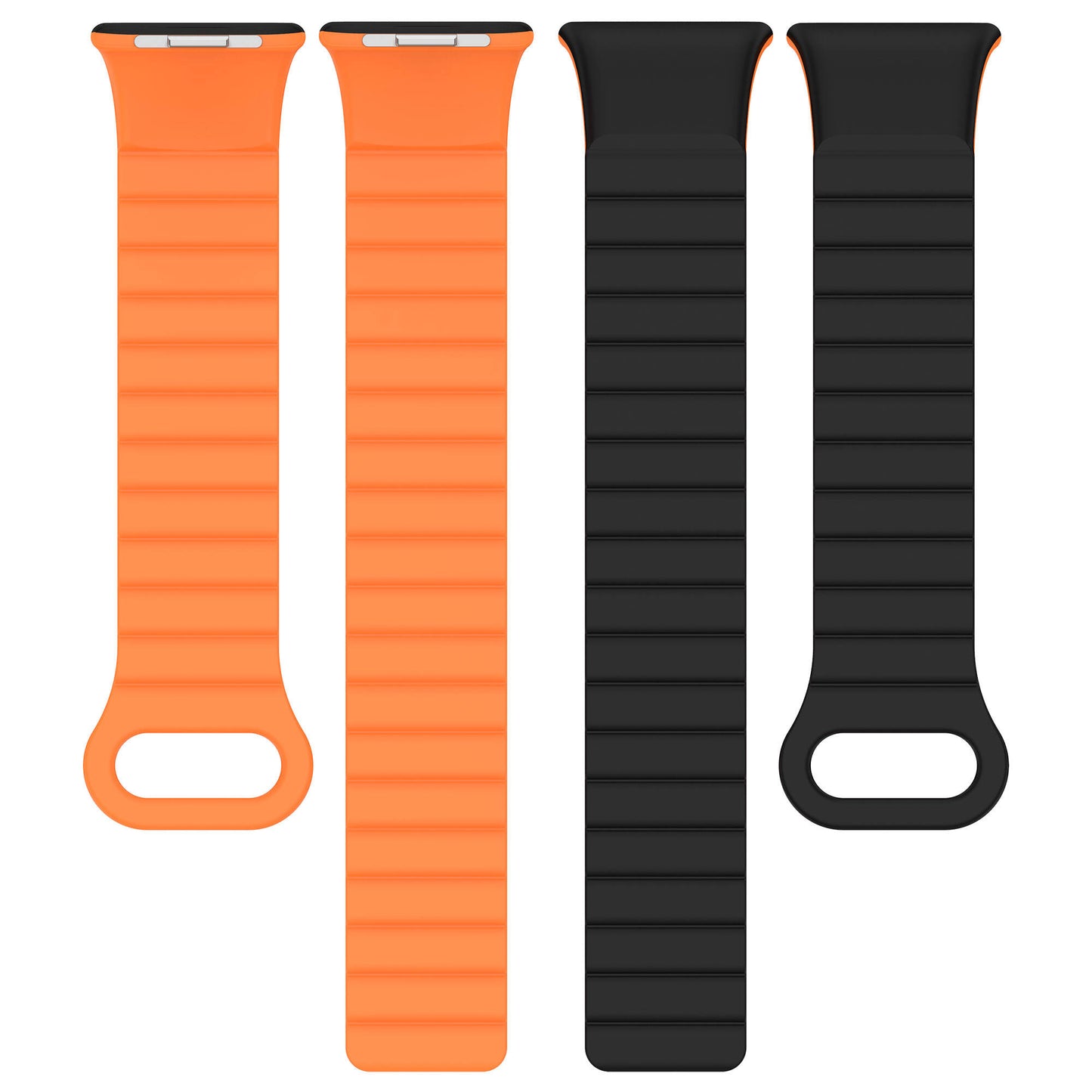 Xiaomi Redmi Watch 4 Silikon Kordon Zore KRD-105 Strap Kayış Pembe-Turuncu