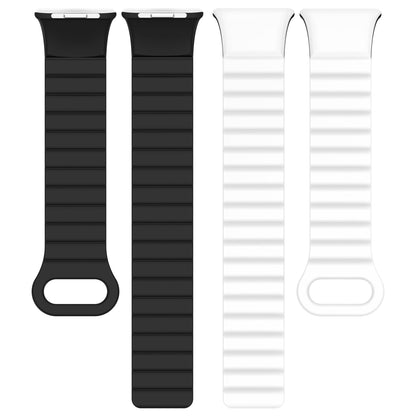 Xiaomi Redmi Watch 4 Silikon Kordon Zore KRD-105 Strap Kayış Koyu Kırmızı-Siyah