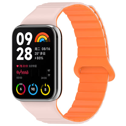 Xiaomi Redmi Watch 4 Silikon Kordon Zore KRD-105 Strap Kayış Pembe-Turuncu