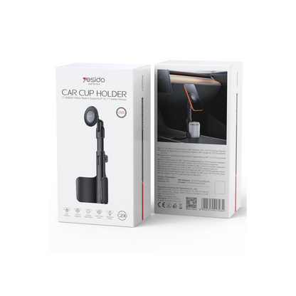 Yesido C230 Ayarlanabilir Yükseklikli 360 Derece Dönen 16 Mıknatıslı Bardaklıklı Magsafe Araç Tutucu