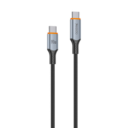 Yesido CA212 1M 140W Type-C to Type-C PPS Destekli Hızlı Şarj Kablosu
