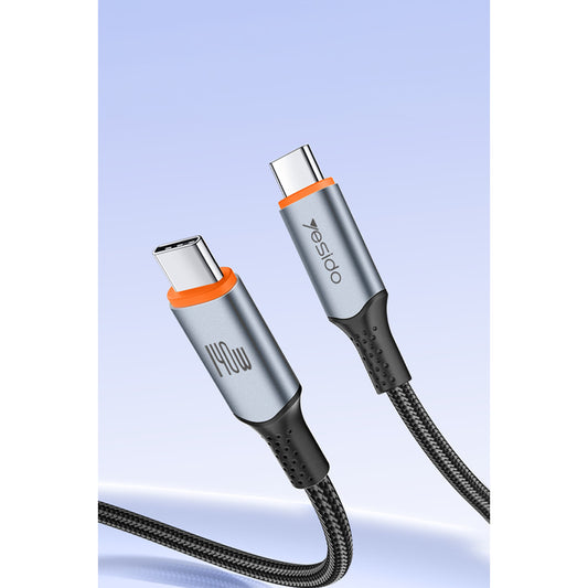 Yesido CA212 1M 140W Type-C to Type-C PPS Destekli Hızlı Şarj Kablosu