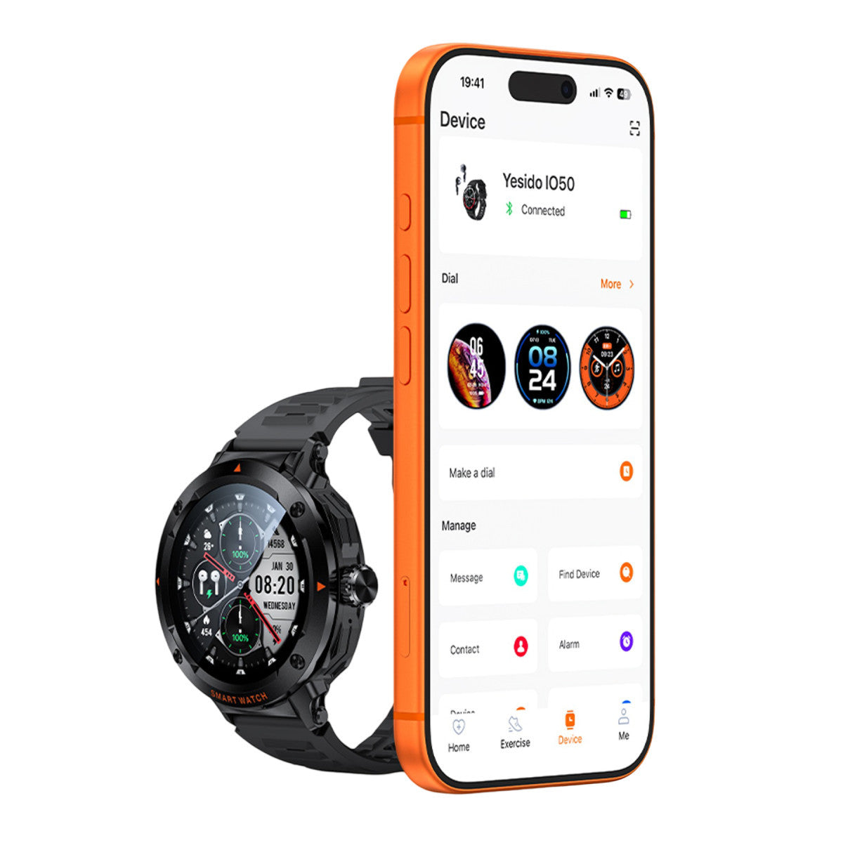 Yesido IO50 TWS Kulaklık Entegre ABS PC Gövdeli Silikon Kordonlu Akıllı Saat