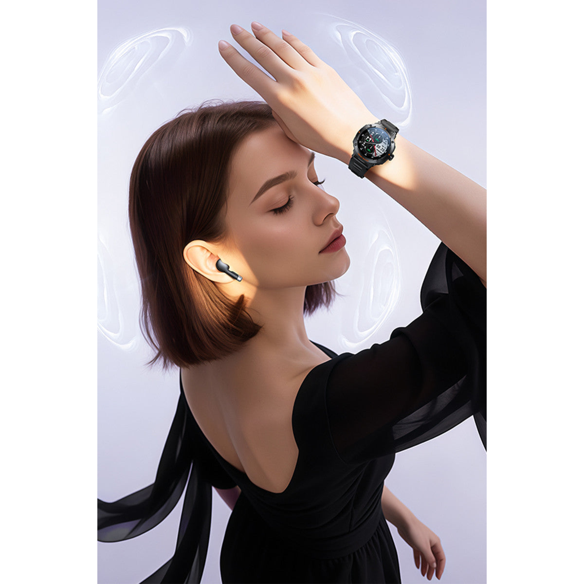 Yesido IO50 TWS Kulaklık Entegre ABS PC Gövdeli Silikon Kordonlu Akıllı Saat