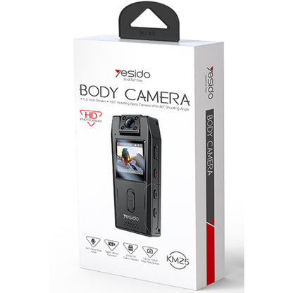 Yesido KM25 1.3inch Ekranlı 180 Derece Dönebilen 1080P Vücut Kamerası