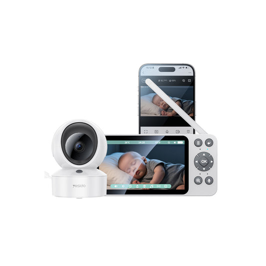 Yesido KM28 Ağlama Tespit ve Gece Görüş Özellikli 1080P Wifi Monitörlü Akıllı Bebek Takip Kamerası