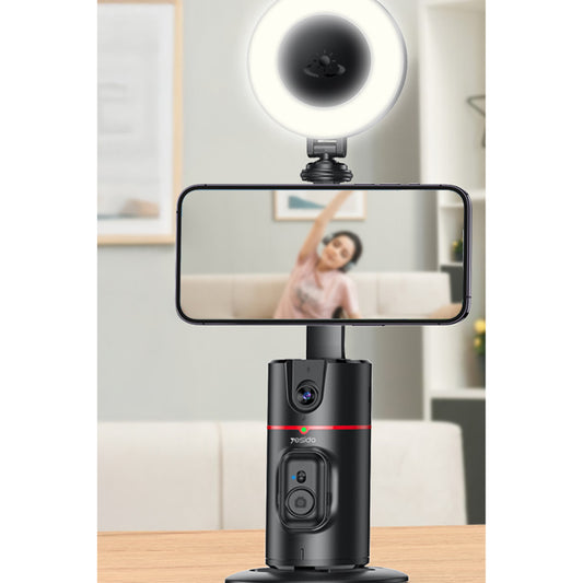 Yesido SF20 360 Derece Yapay Zeka Yüz Takipli Tripodlu Selfie Gimbal - Siyah