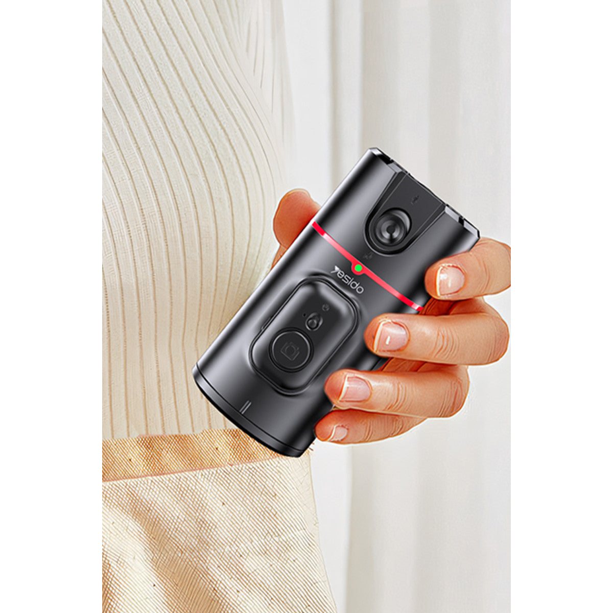 Yesido SF20 360 Derece Yapay Zeka Yüz Takipli Tripodlu Selfie Gimbal - Siyah