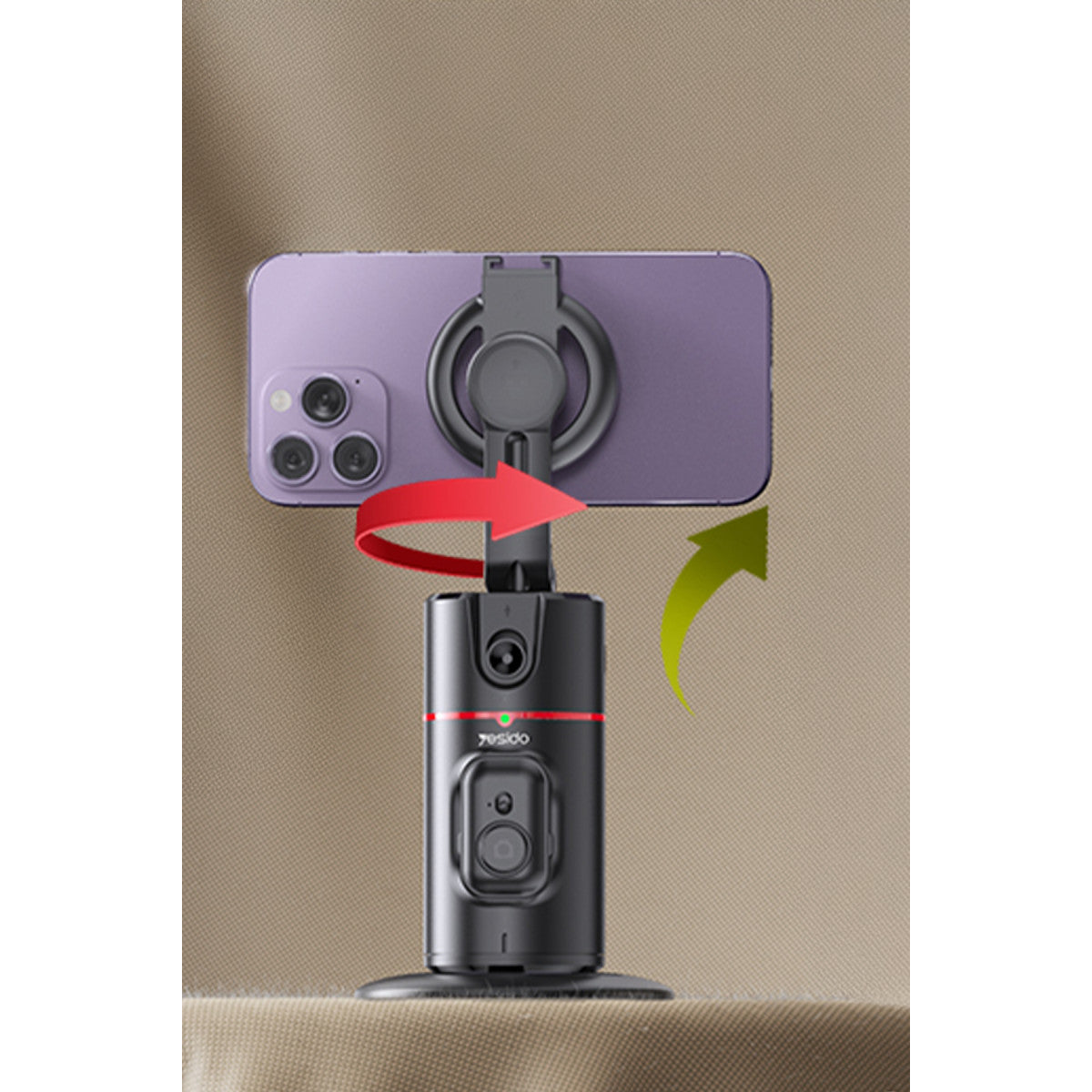 Yesido SF20 360 Derece Yapay Zeka Yüz Takipli Tripodlu Selfie Gimbal - Siyah