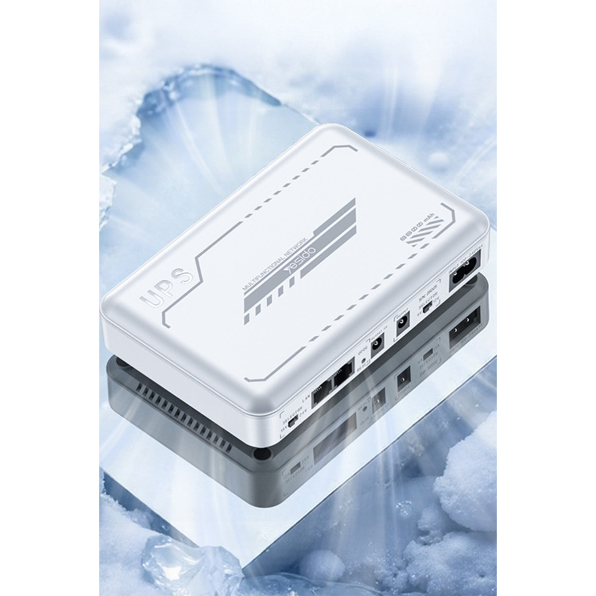 Yesido YP74E 8800 mAh Bataryalı Mini DC Kesintisiz Güç Kaynağı - Beyaz