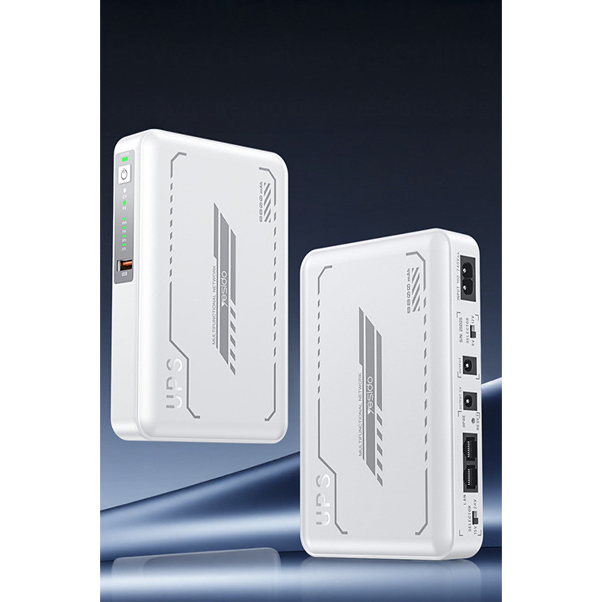 Yesido YP74E 8800 mAh Bataryalı Mini DC Kesintisiz Güç Kaynağı - Beyaz