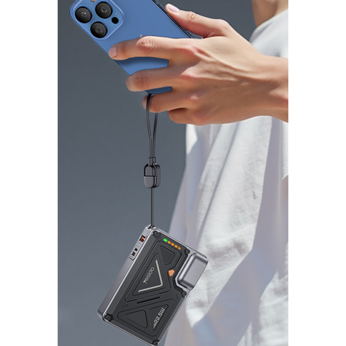 Yesido YP89 Akım Korumalı ve Stantlı 10.000 mAh 5in1 22.5W PD ve 15W Kablosuz Hızlı Şarj Destekli Magsafe Powerbank