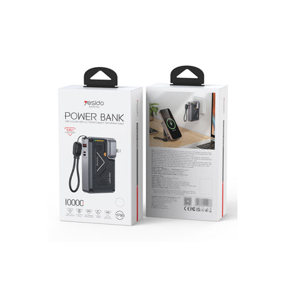 Yesido YP89 Akım Korumalı ve Stantlı 10.000 mAh 5in1 22.5W PD ve 15W Kablosuz Hızlı Şarj Destekli Magsafe Powerbank