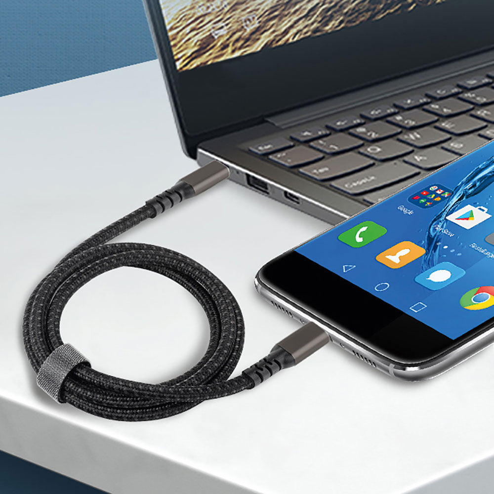 Zore 2.Jenerasyon Type-C to Type-C USB3.2 PD Data Kablosu 100W 20Gbps 4K@60Hz 0.2 Metre Siyah