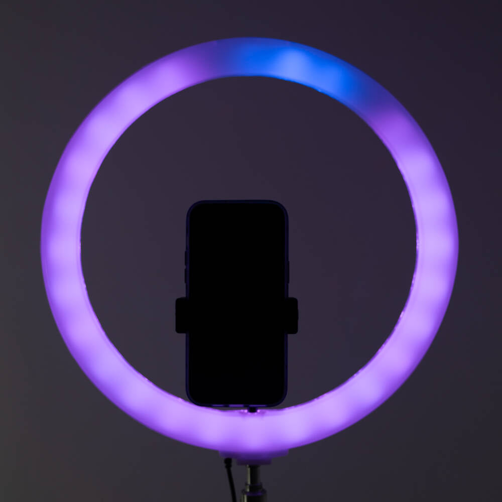 Zore 3D-36 36cm Canlı Yayın ve Ambiyans RGB Led Ring Light Siyah