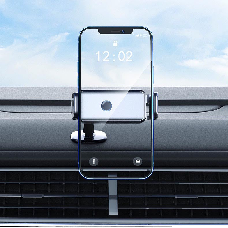 Zore 921 Otomatik Sensörlü Havalandırma ve Düz Zemin Dizayn Araç Telefon Tutucu Siyah