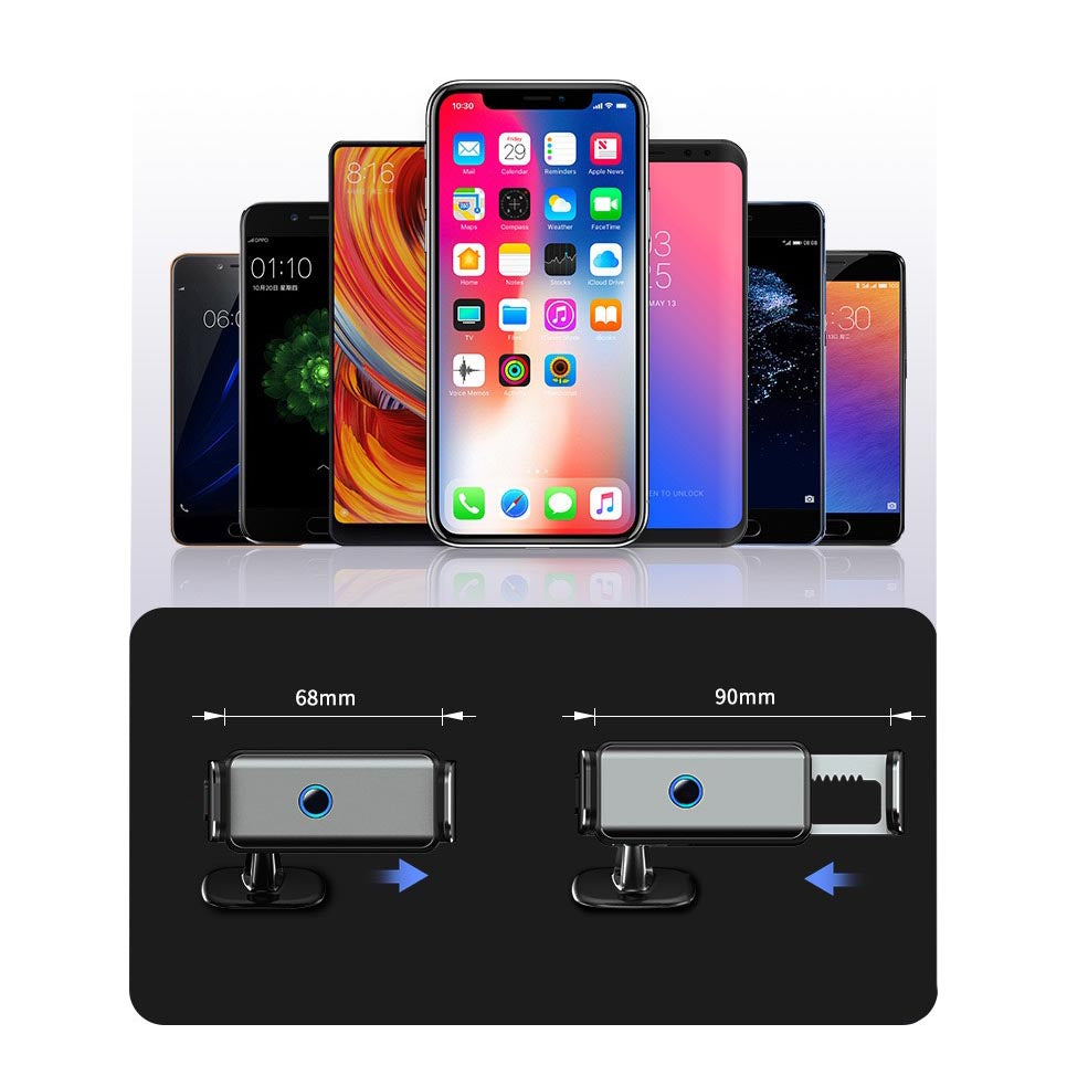 Zore 921 Otomatik Sensörlü Havalandırma ve Düz Zemin Dizayn Araç Telefon Tutucu Siyah