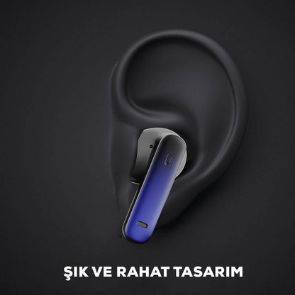 Zore BTK-ZR101 Kulak İçi Bluetooth Kulaklık Aktif Gürültü Önleyici Özellikli ANC ve ENC Teknolojili Siyah