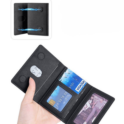 Zore CRD-04 Suni Deri Görünümlü 5 Hazneli Magnetik Kartlık Siyah